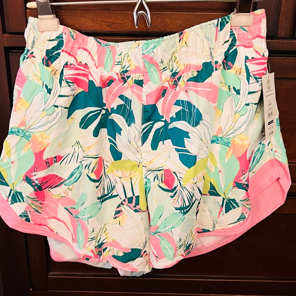 Athletic Floral Women's Shorts XL
